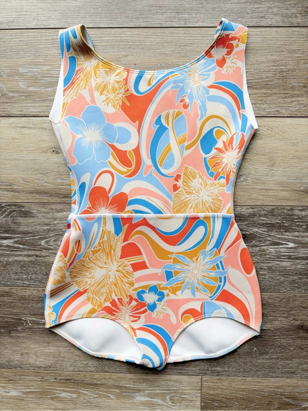 Seea Lido One Piece Swimsuit XS Floral Retro Surf Suit Like New